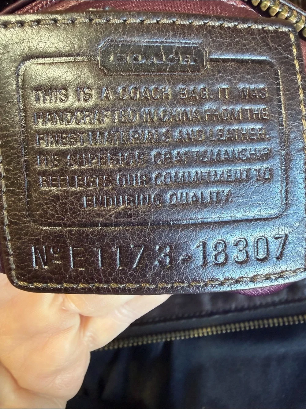 Coach Old Money 2011 Kristin Python Embossed Leather Tote Bronze